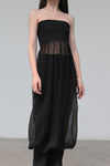 Marc le bihan gown tube top dress 21940-E21 BLACK